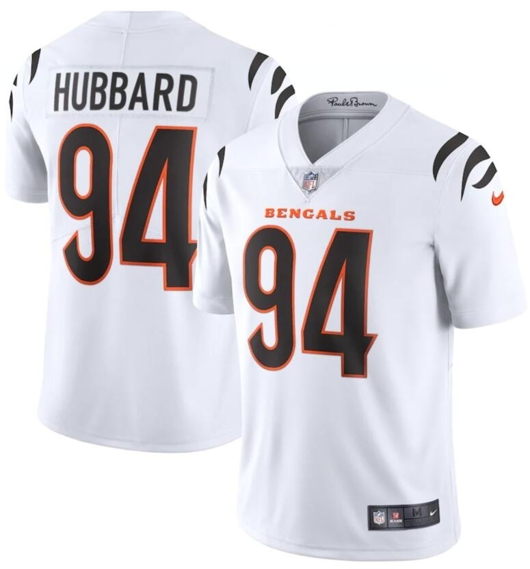 Nike Bengals #94 Sam Hubbard White Vapor Limited New Jersey