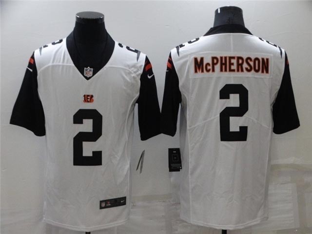 Cincinnati Bengals #2 Evan McPherson White Alternate Vapor Limited Jersey