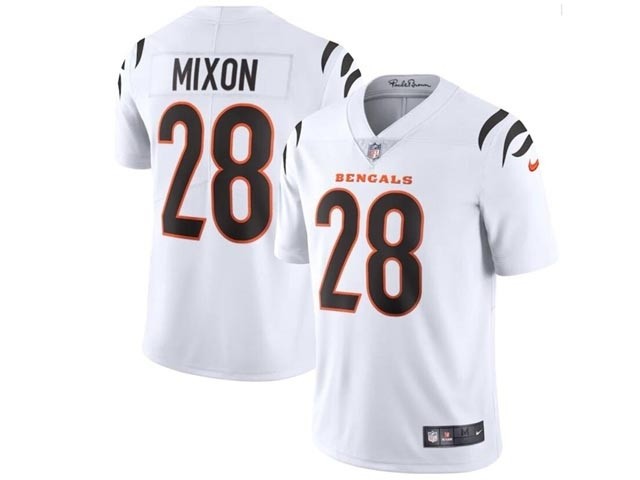 Men's Cincinnati Bengals #28 Joe Mixon White Vapor Limited Jersey