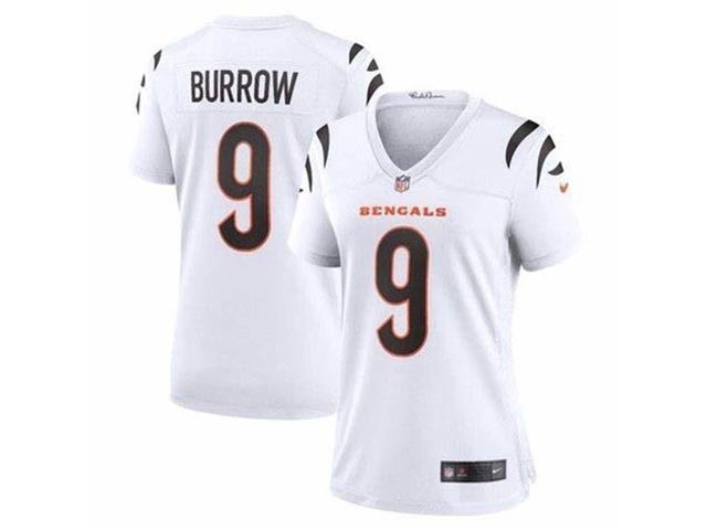 Women's Cincinnati Bengals #9 Joe Burrow White Vapor Limited Jersey