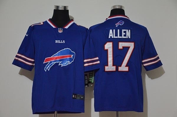 NFL Buffalo Bills Josh Allen #17 Blue Team Big Logo Vapor Untouchable Limited Jersey