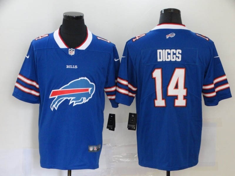 NFL Buffalo Bills #14 Stefon Diggs Blue Team Big Logo Vapor Untouchable Limited Jersey