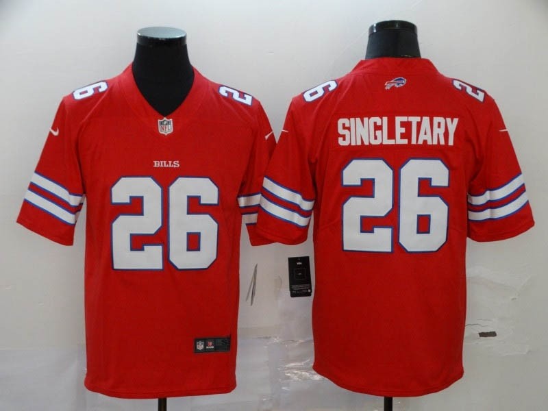 NFL Buffalo Bills #26 Devin Singletary Red Vapor Untouchable Limited Jersey