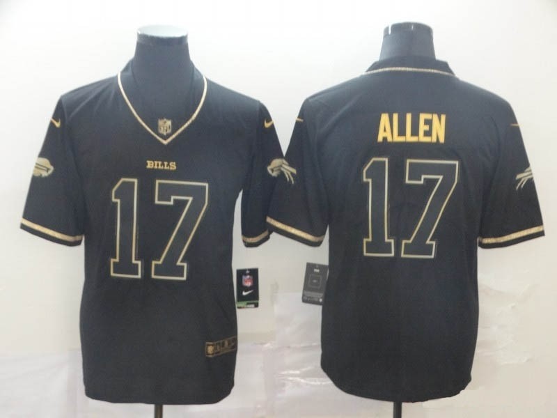 NFL Buffalo Bills Josh Allen #17 Black Gold Vapor Untouchable Limited Jersey