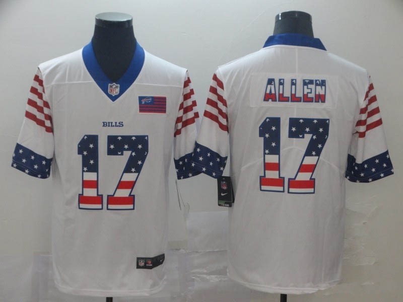 NFL Buffalo Bills Josh Allen #17 White USA Vapor Untouchable Limited Jersey