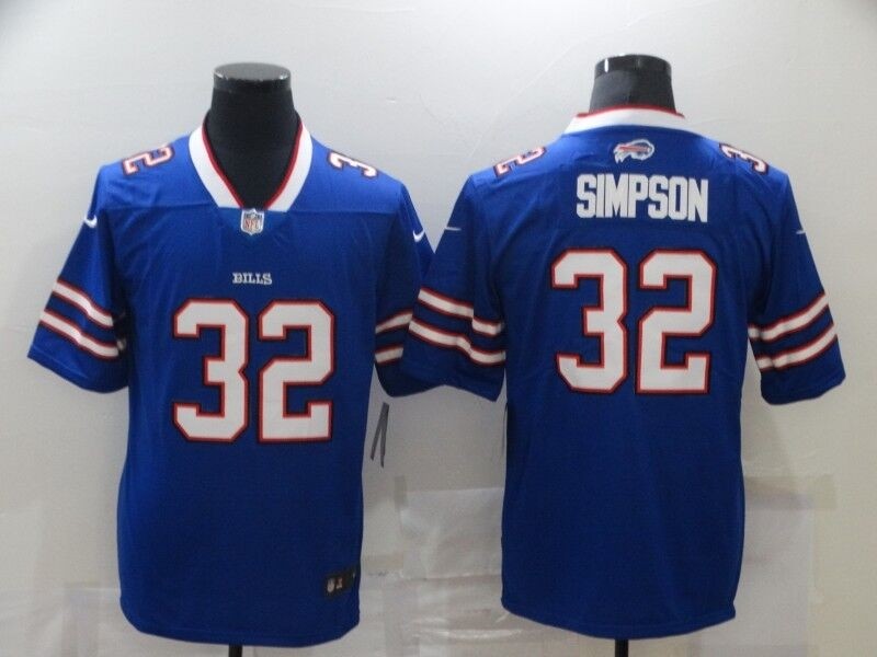 Nike Bills #32 O.J. Simpson Royal Blue Team Color Men's Vapor Untouchable Limited Jersey