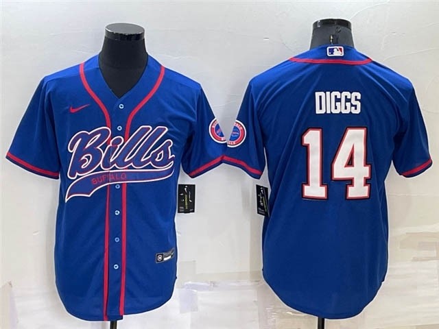 NFL Buffalo Bills #14 Stefon Diggs Blue Baseball Cool Base Jersey