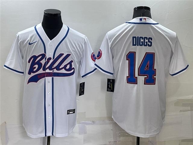 NFL Buffalo Bills #14 Stefon Diggs White Baseball Cool Base Jersey