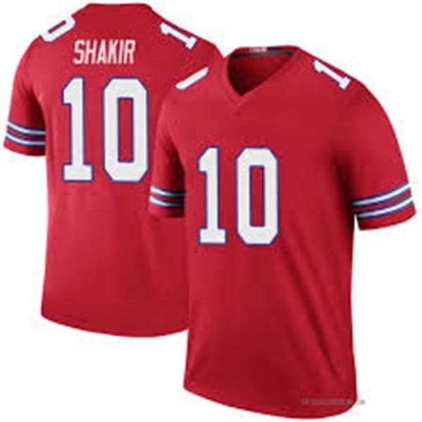 Men's Buffalo Bills #10 Khalil Shakir Red Vapor Untouchable Limited Stitched Jersey