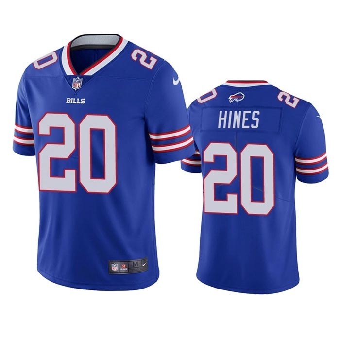 Men's Buffalo Bills #20 Nyheim Hines Blue Vapor Untouchable Limited Stitched Jersey