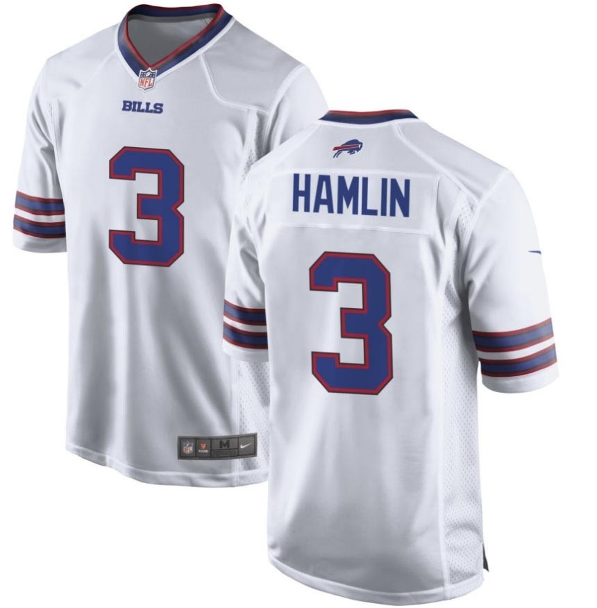 Men's Buffalo Bills #3 Damar Hamlin White Vapor Untouchable Limited Stitched Jersey