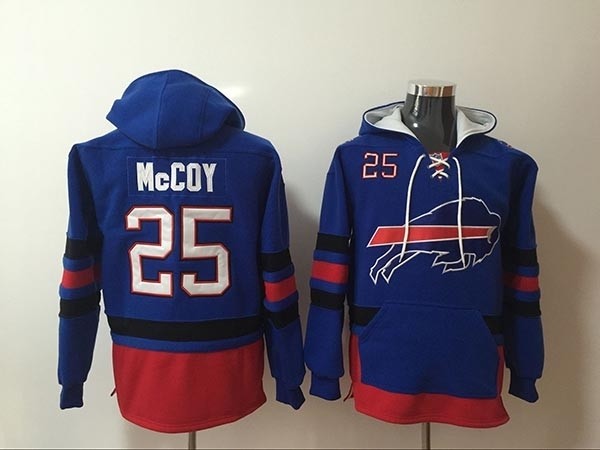 NFL Buffalo Bills #25 LeSean McCoy Blue All Stitched Hooded Sweatshirt