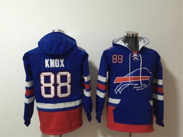 Men's Buffalo Bills #88 Dawson Knox Royal Ageless Must-Have Lace-Up Pullover Hoodie