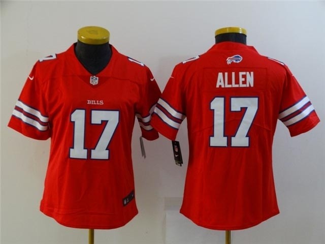 Women Buffalo Bills #17 Josh Allen Red Alternate Vapor Limited Jersey