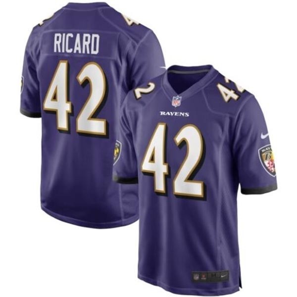 Men's Baltimore Ravens #42 Patrick Ricard Purple Vapor Untouchable Football Jersey