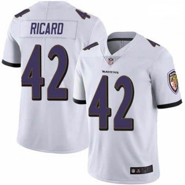 Men's Baltimore Ravens #42 Patrick Ricard White Vapor Untouchable Football Jersey