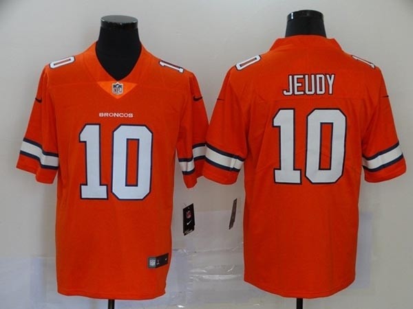 Nike Broncos #10 Jerry Jeudy Orange 2020 NFL Draft First Round Pick Color Rush Limited Jersey