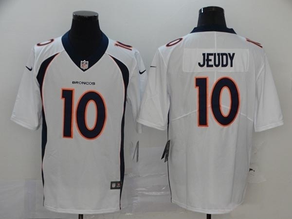 Nike Broncos #10 Jerry Jeudy white 2020 NFL Draft First Round Pick Vapor Untouchable Limited Jersey