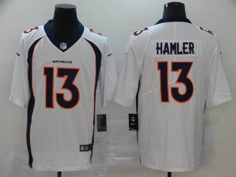 NFL Broncos #13 KJ Hamler White Vapor Untouchable Limited Jersey