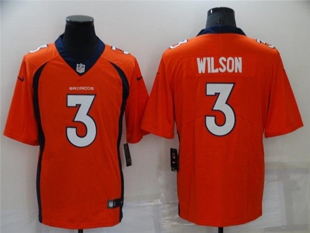 Denver Broncos #3 Russell Wilson Orange Vapor Limited Jersey