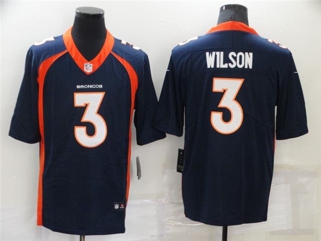 Denver Broncos #3 Russell Wilson Navy Vapor Limited Jersey