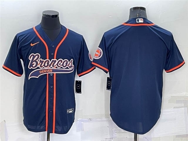 NFL Denver Broncos Navy Baseball Cool Base Team Jersey