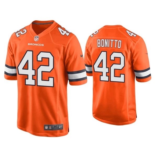 Men's Denver Broncos #42 Nik Bonitto Orange Color Rush Limited Jersey