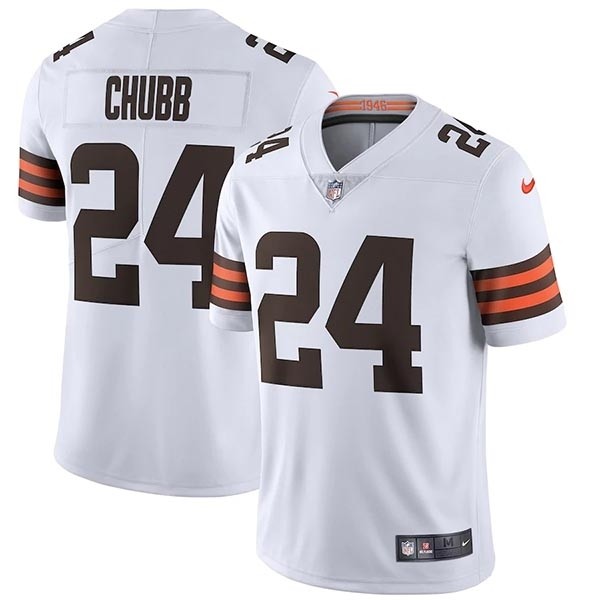 NFL Cleveland Browns Chubb #24 white Vapor Untouchable Limited Jersey