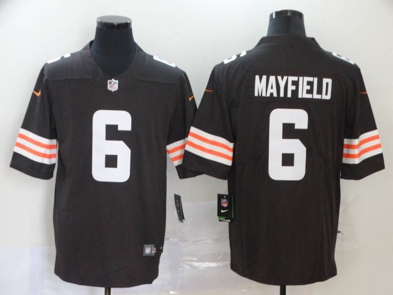 NFL Browns #6 Baker Mayfield Brown Vapor Untouchable Limited Jersey