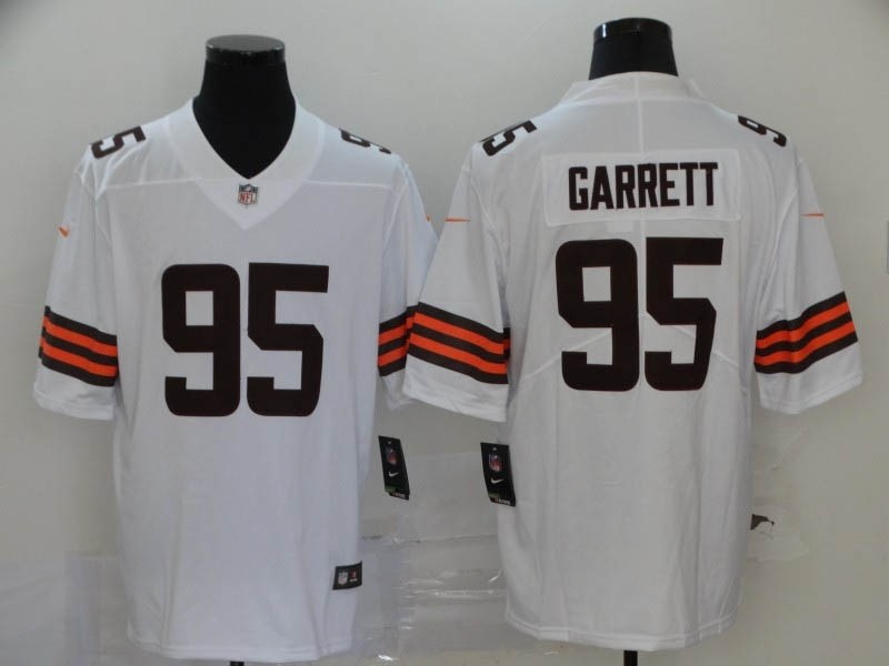 NFL Cleveland Browns Garrett #95 White Vapor Untouchable Limited Jersey