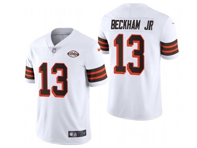 Cleveland Browns #13 Odell Beckham Jr. White 1946 Collection Vapor Limited Jersey