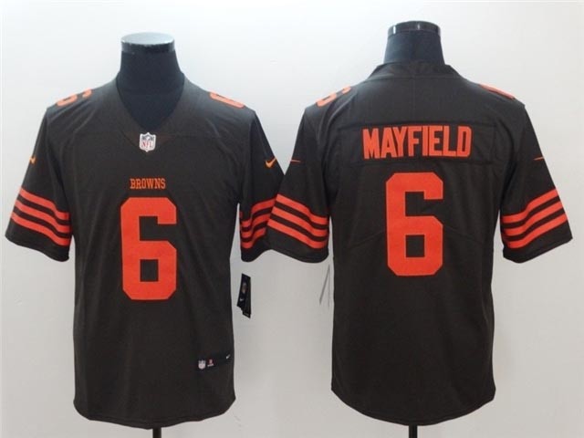 Cleveland Browns #6 Baker Mayfield Alternate Brown Vapor Limited Jersey