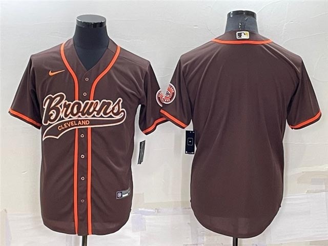 NFL Cleveland Browns Blank Brown Baseball Cool Base Team Jersey