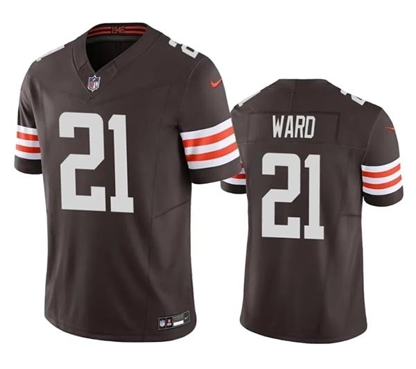 Men's Cleveland Browns #21 Denzel Ward Brown 2023 F.U.S.E. Vapor Untouchable Limited Stitched Jersey