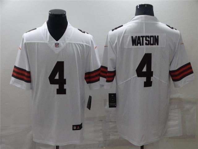 Youth Cleveland Browns #4 Deshaun Watson White Vapor Limited Jersey