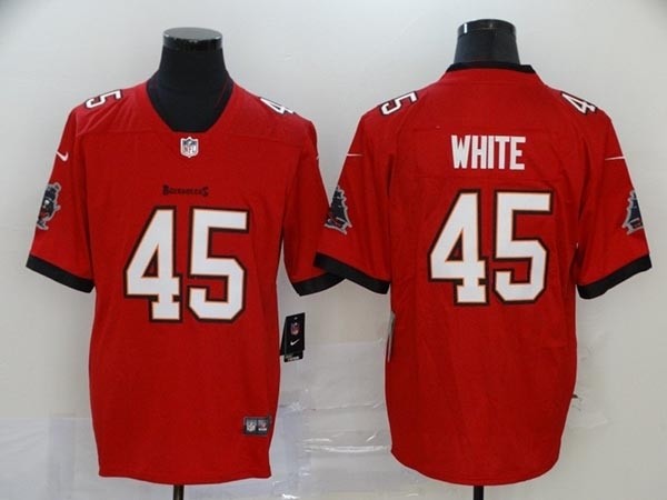 NFL Tampa Bay Buccaneers White #45 red New Vapor Untouchable Limited Jersey