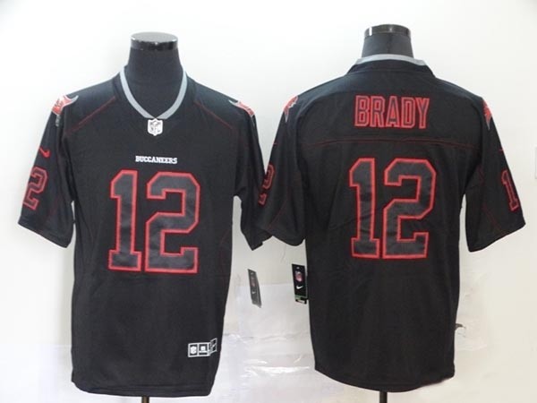 NFL Tampa Bay Buccaneers Brady #12 black-red Jersey