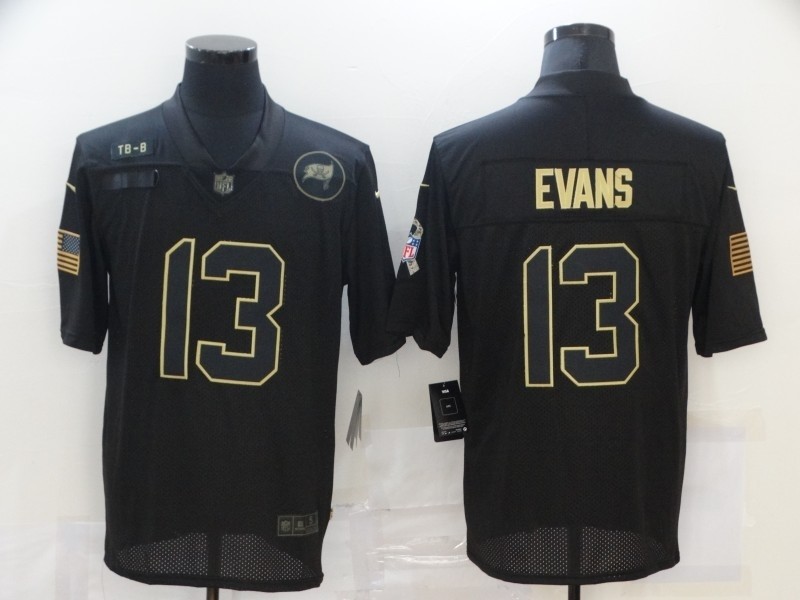 Nike Buccaneers #13 Mike Evans Black 2020 Salute To Service Limited Jersey