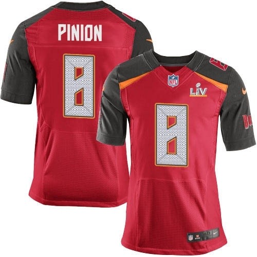 Men's Tampa Bay Buccaneers #8 Bradley Pinion Red Team Color Super Bowl LV 2021 Legend II Jersey