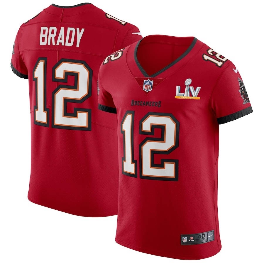 Men's Tampa Bay Buccaneers #12 Tom Brady Red Super Bowl LV 2021 Vapor Untouchable Limited NFL Jersey