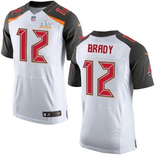 Men's Tampa Bay Buccaneers #12 Tom Brady White Super Bowl LV 2021 Legend II Jersey