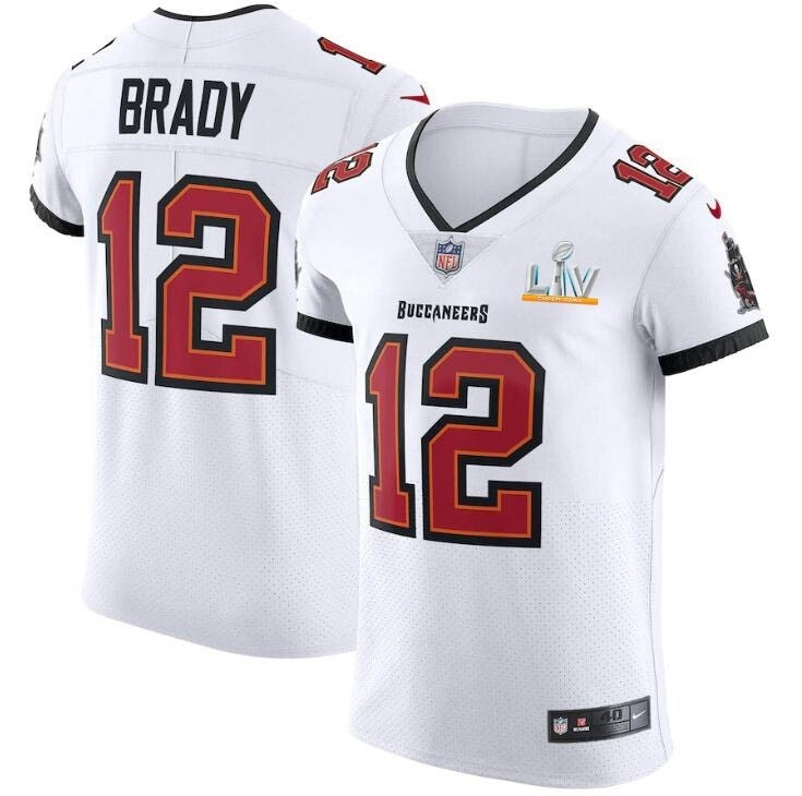 Men's Tampa Bay Buccaneers #12 Tom Brady White Super Bowl LV 2021 Vapor Untouchable Limited NFL Jersey