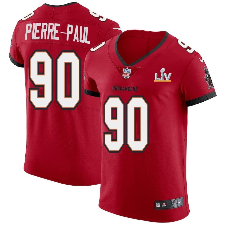 Men's Tampa Bay Buccaneers #90 Jason Pierre-Paul Red Super Bowl LV 2021 Vapor Untouchable Limited NFL Jersey