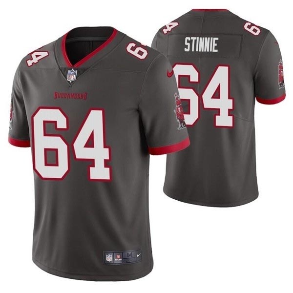 Men's Tampa Bay Buccaneers #64 Aaron Stinnie Grey Vapor Untouchable Limited Stitched Jersey