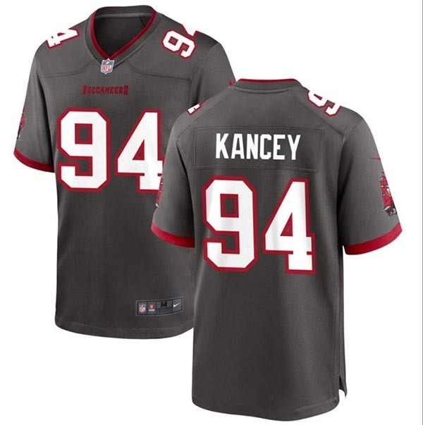 Men's Tampa Bay Buccaneers #94 Calijah Kancey Grey 2023 Draft Stitched Game Jersey