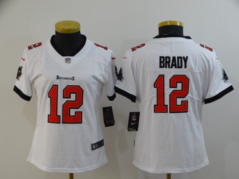 Women nike Buccaneers #12 Tom Brady White New 2020 Vapor Untouchable Limited Jersey