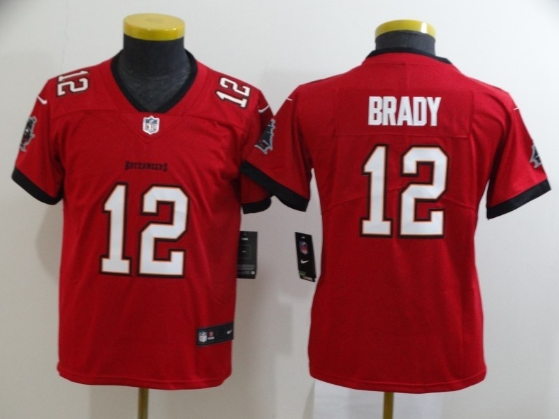 Youth Nike Buccaneers #12 Tom Brady Red New 2020 Vapor Untouchable Limited Jersey