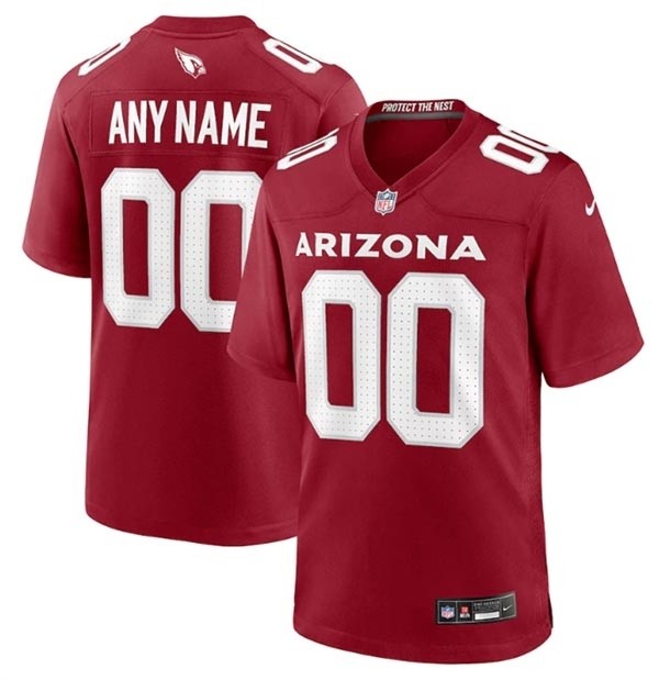 Men's Arizona Cardinals ACTIVE PLAYER Custom Red Stitched Game Football Jersey(Name and number remark in comment column)