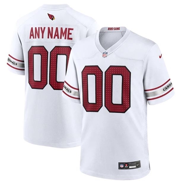 Men's Arizona Cardinals ACTIVE PLAYER Custom White Stitched Game Football Jersey(Name and number remark in comment column)