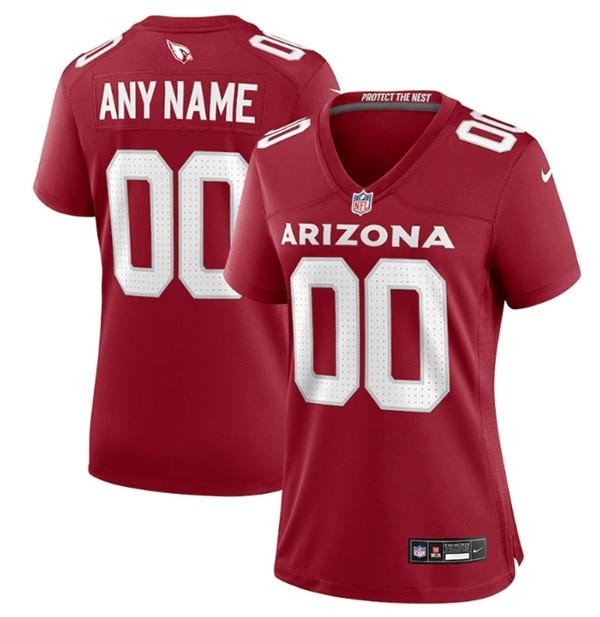 Women's Arizona Cardinals Active Player Custom New Red Stitched Game Jersey(Run Small)(Name and number remark in comment column)